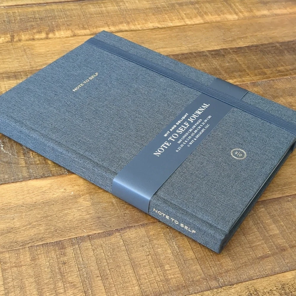 Gorgeous Black / Dark Gray Linen Wrapped Notebook Journal
